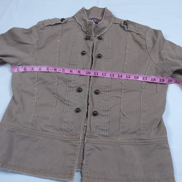 Denim Co Shaki Military Inspire Jacket Size Medium - Picture 15 of 16